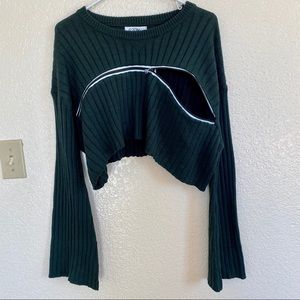 Seek the label crop knit sweater